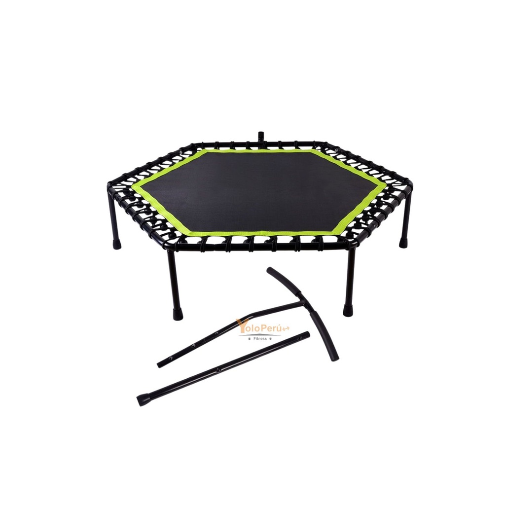 TRAMPOLIN HEXAGONAL CON SOPORTE 110CM DIAMETRO X 125CM ALTO MAX SPORT