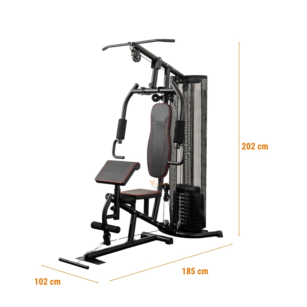 MINI GYM H7080A (4 PIEZAS) COLOR NEGRO REAL FITNESS