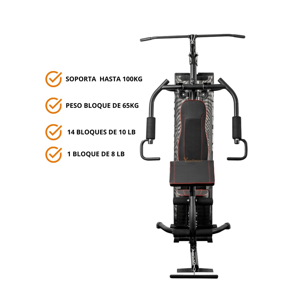 MINI GYM H7080A (4 PIEZAS) COLOR NEGRO REAL FITNESS