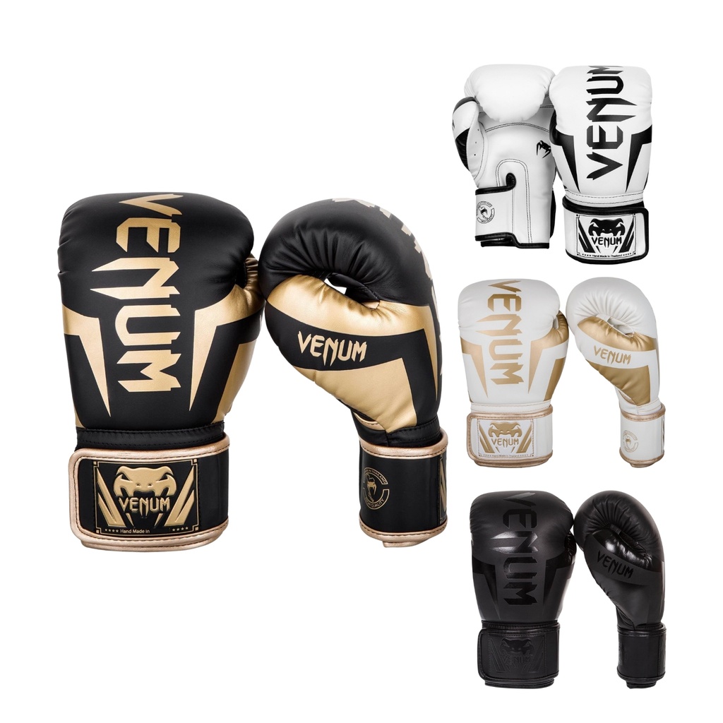 GUANTES DE BOX VENUM LOGO DORADO