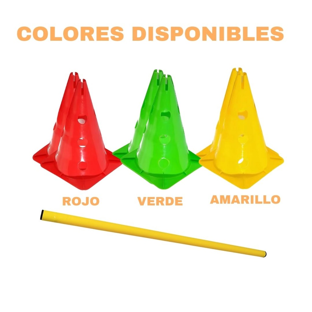 CONOS (SET 2 CONOS) C/HUECO Y VARILLA 1M