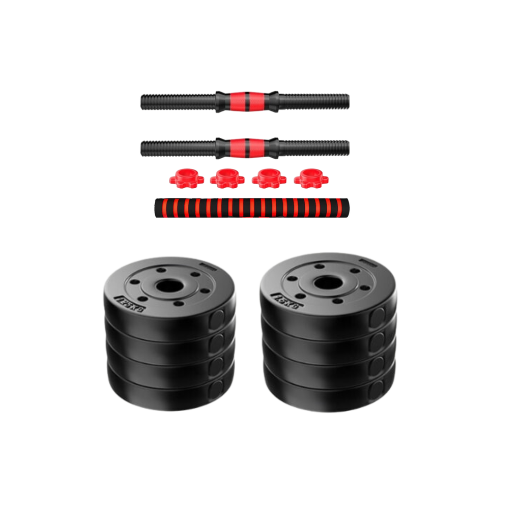 SET DE MANCUERNAS 10KG PVC CON ADAPTADOR