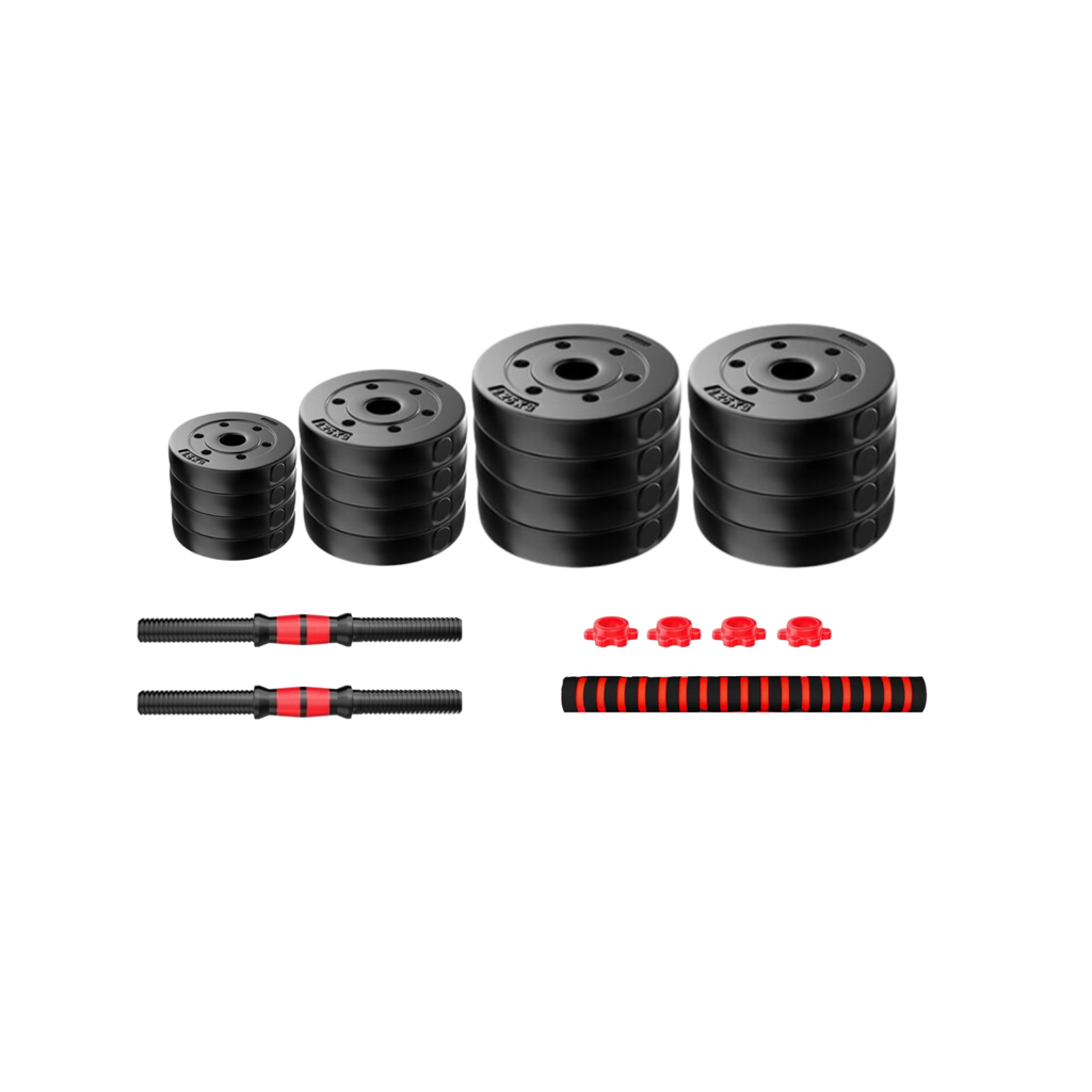 SET DE MANCUERNAS 40KG PVC CON ADAPTADOR