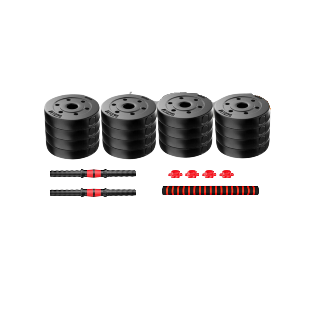 SET DE MANCUERNAS 50KG PVC CON ADAPTADOR