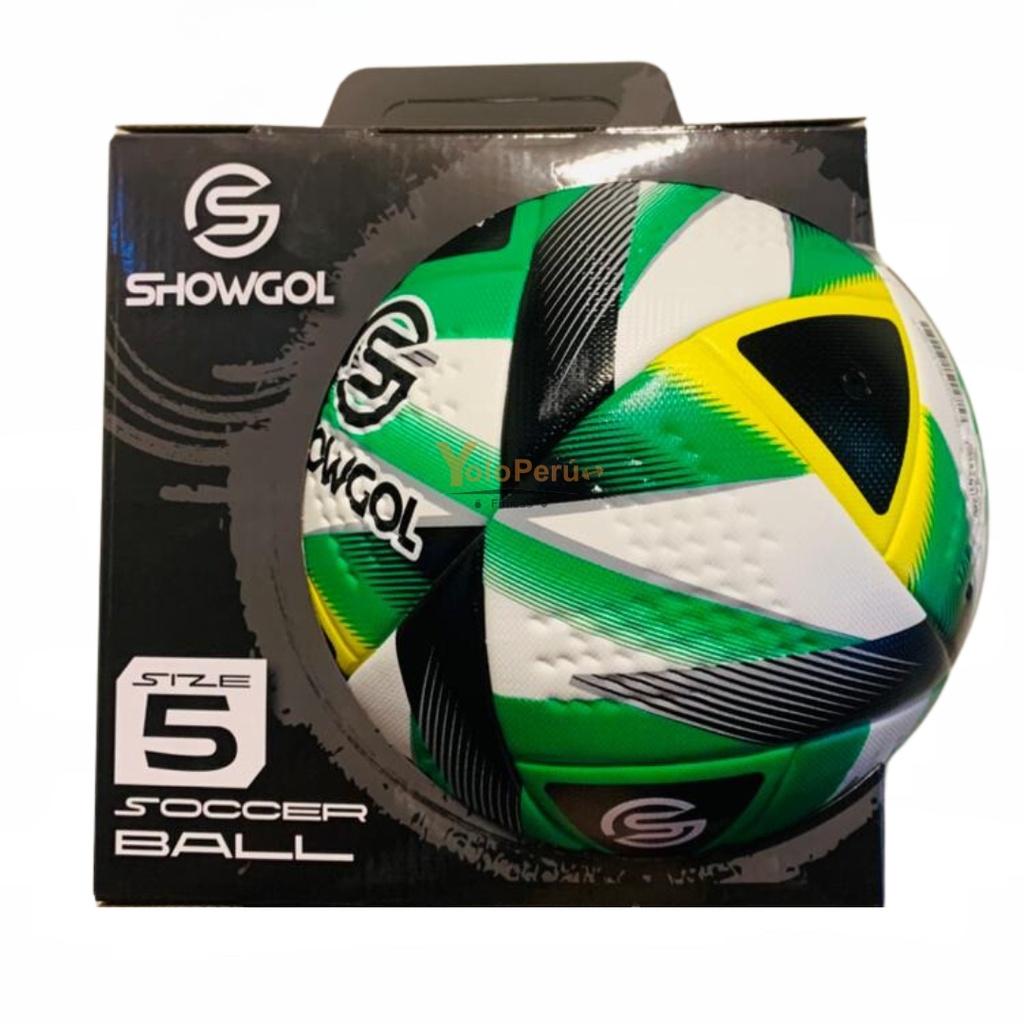 PELOTA DE FUTBOL #5 CUERO PU TERMOSELLADA SHOWGOL CAJA