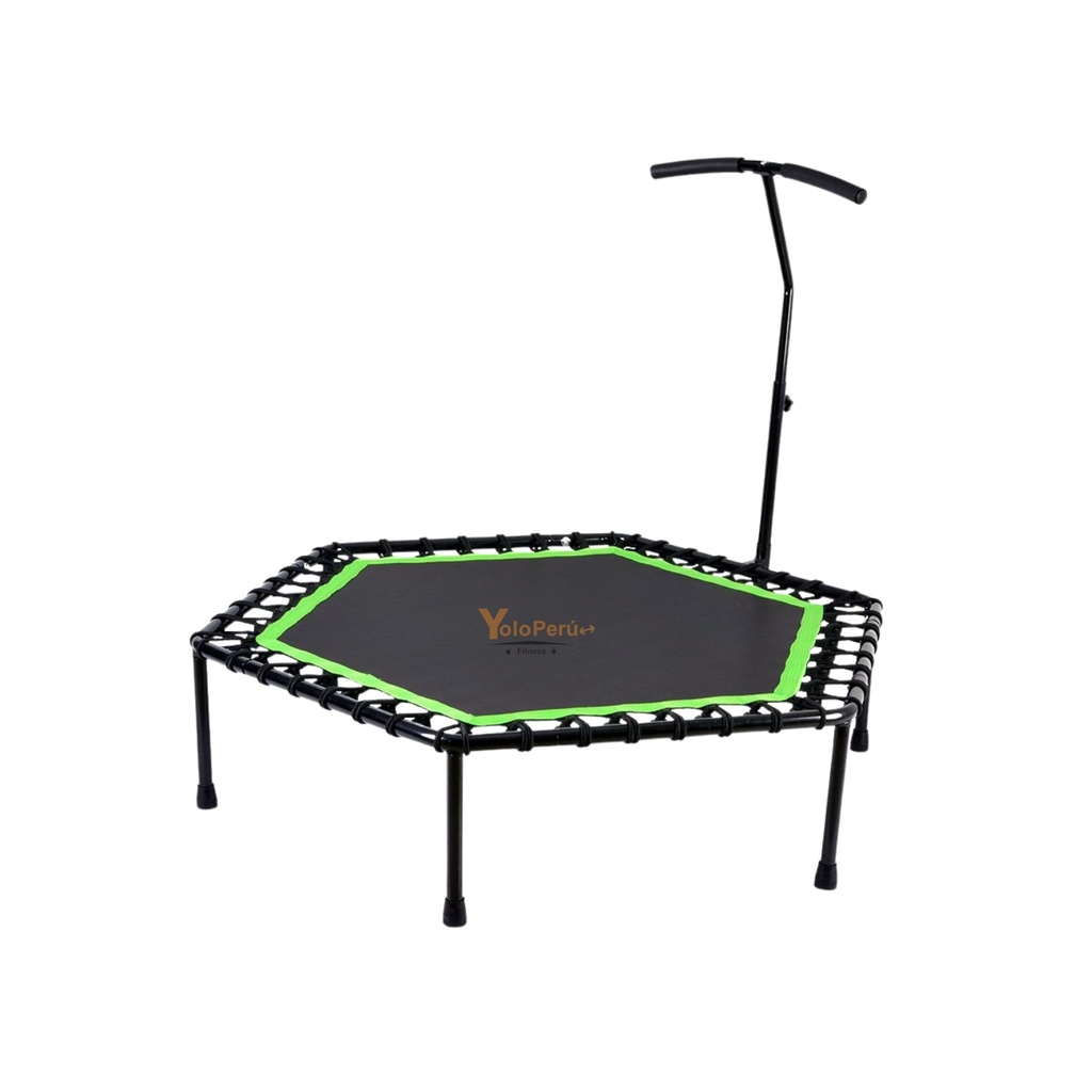TRAMPOLIN HEXAGONAL CON SOPORTE 110CM DIAMETRO X 125CM ALTO MAX SPORT