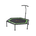 TRAMPOLIN HEXAGONAL CON SOPORTE 110CM DIAMETRO X 125CM ALTO MAX SPORT